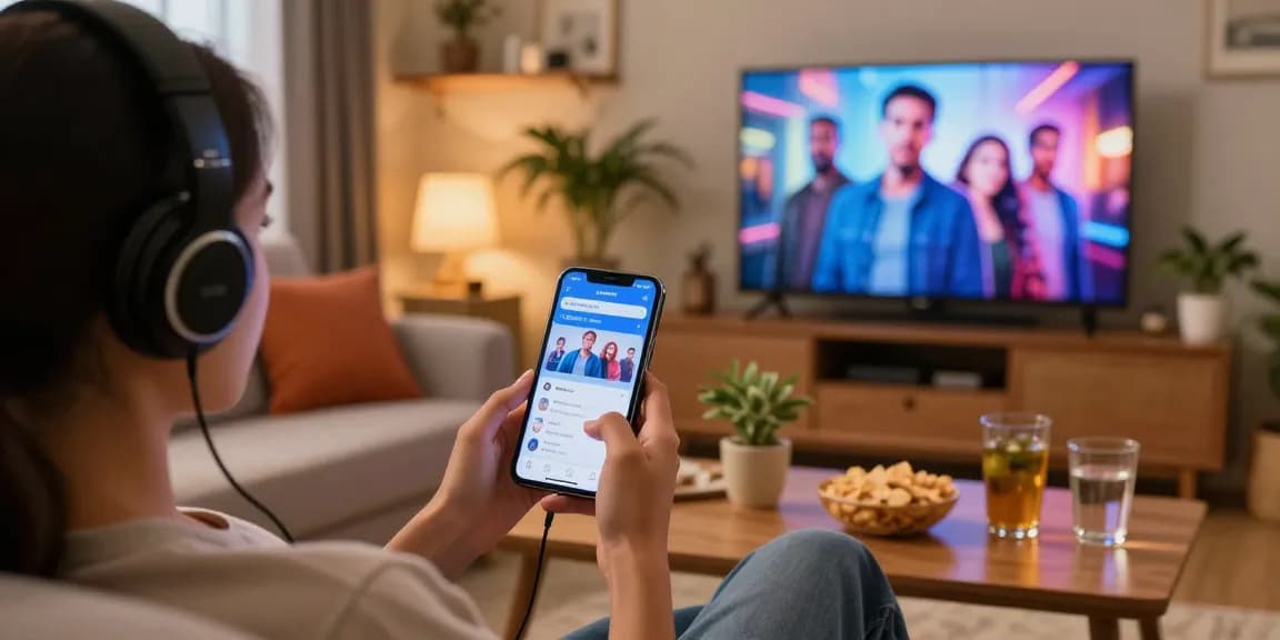 Enjoy streaming videos with Vidmate APK in a cozy living room