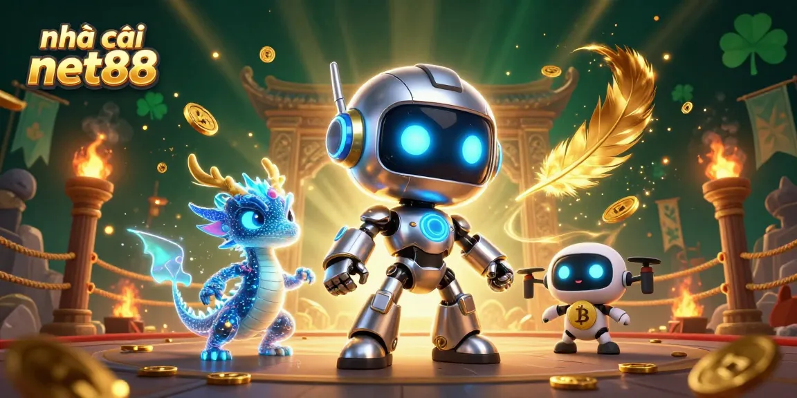 Experience excitement at nhà cái net88 with a vibrant 3D casino scene featuring unique characters and elements.