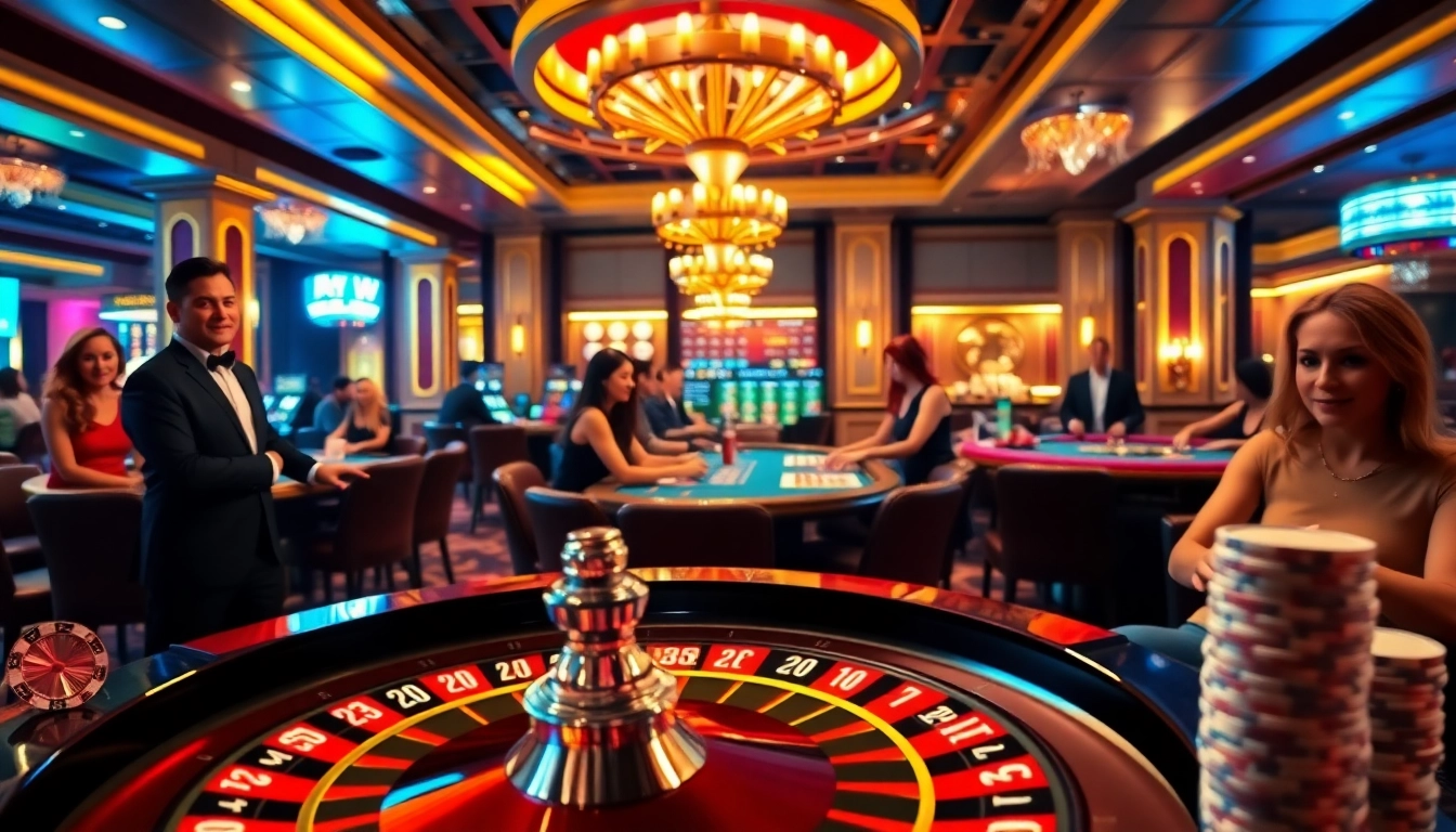 Experience the thrill of gambling at haywin.com with players engaging at luxurious casino tables.