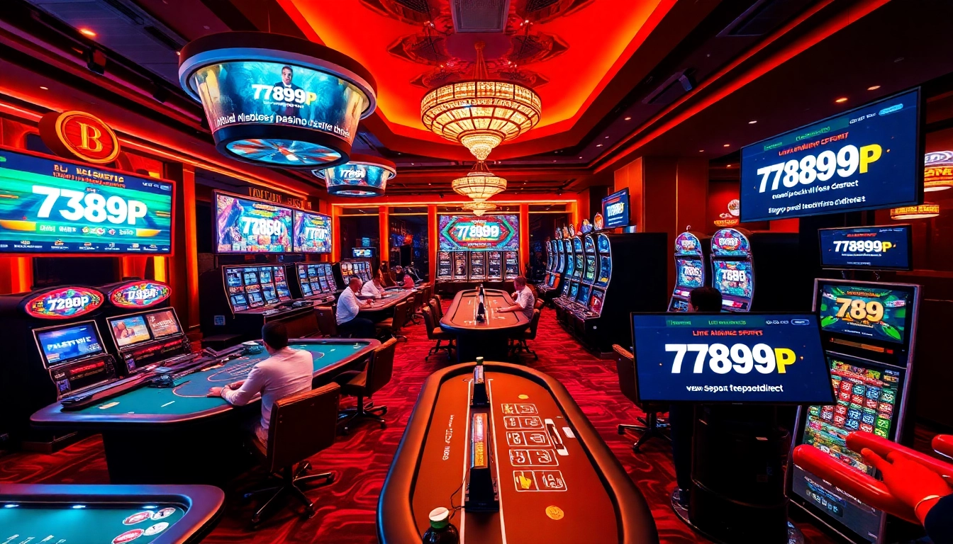 Engaging online gambling scene featuring interactive elements from https://789p.direct/ in a dynamic casino atmosphere.