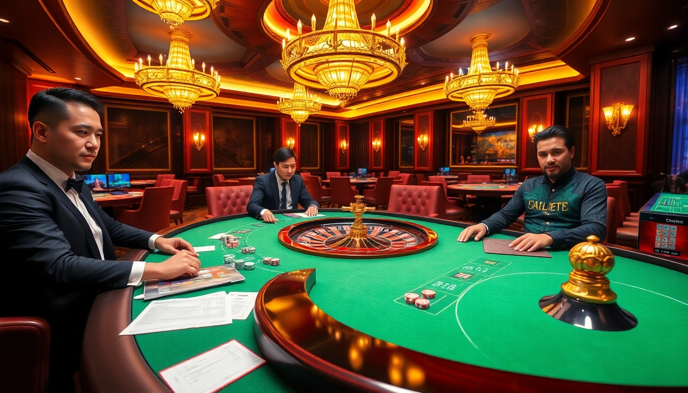 Top gambling action at Nhà Cái RR88 with professional players and vibrant casino tables.