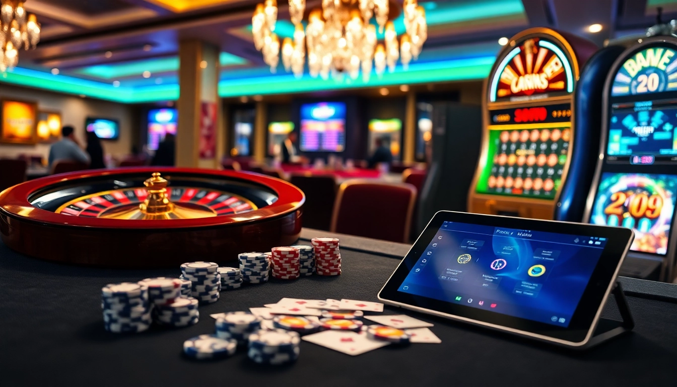 Experience thrilling gameplay at https://mb66.ski/ with dynamic casino visuals featuring poker chips and a roulette wheel.