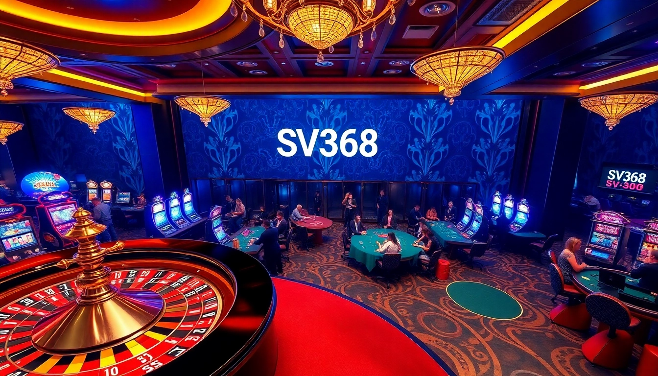 Engaged players experiencing the thrill of SV368 casino games in a vibrant setting.