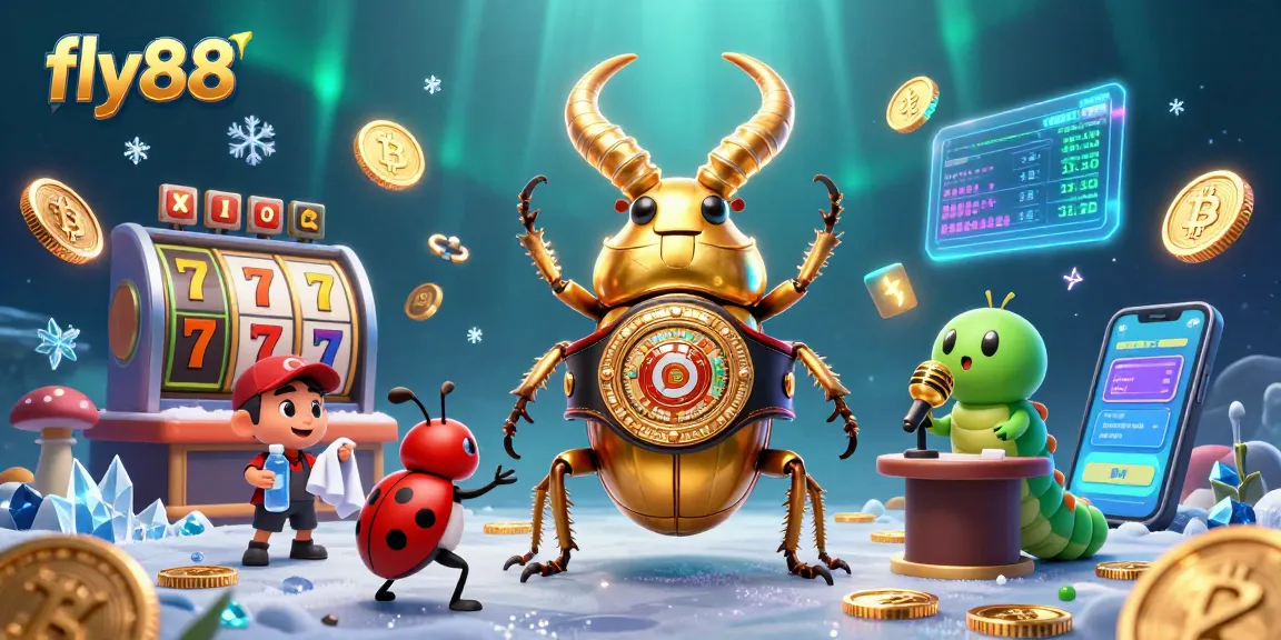 Experience excitement at fly88 with a vibrant 3D illustration of a magical casino scene