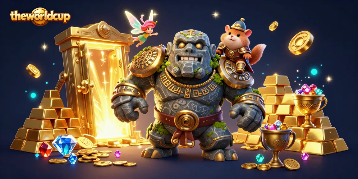 Theworldcup showcases a dynamic scene with lively characters and casino treasures for immersive gambling experience.